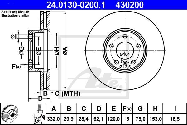 ATE 24.0130-0200.1 - Disc frana aaoparts.ro