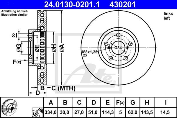 ATE 24.0130-0201.1 - Disc frana aaoparts.ro