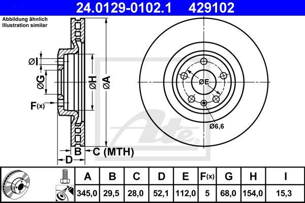 ATE 24.0129-0102.1 - Disc frana aaoparts.ro
