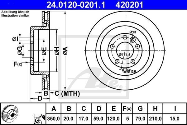 ATE 24.0120-0201.1 - Disc frana aaoparts.ro