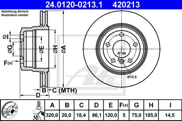 ATE 24.0120-0213.1 - Disc frana aaoparts.ro