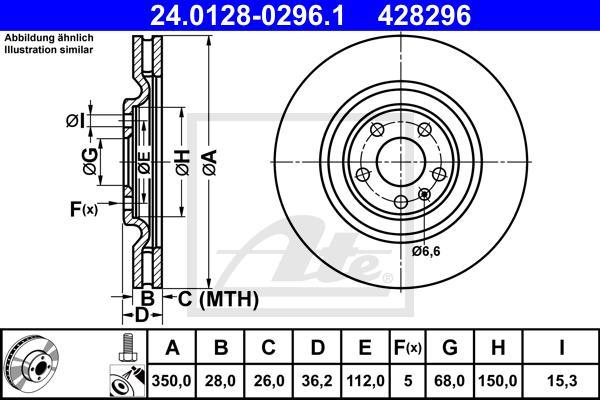 ATE 24.0128-0296.1 - Disc frana aaoparts.ro