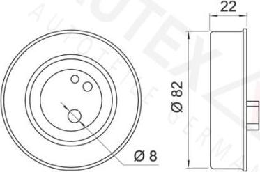 Autex 654220 - Rola intinzator,curea distributie aaoparts.ro