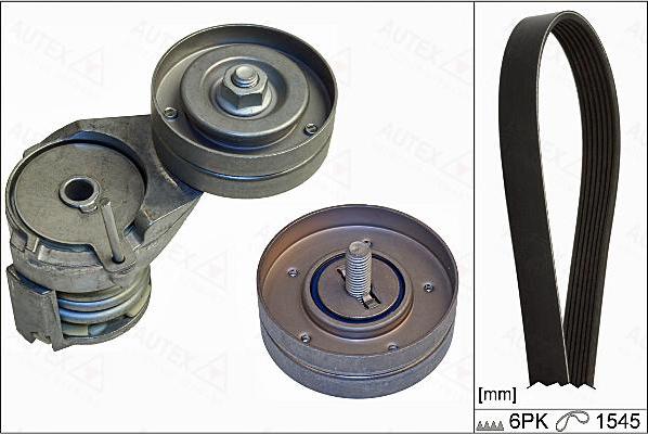 Autex 702911 - Set curea transmisie cu caneluri aaoparts.ro