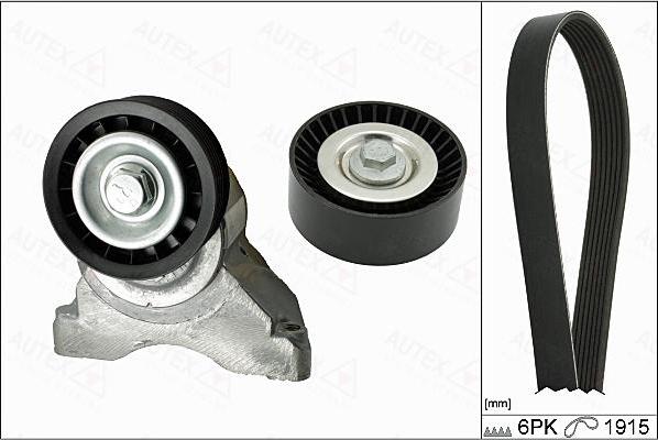 Autex 702809 - Set curea transmisie cu caneluri aaoparts.ro