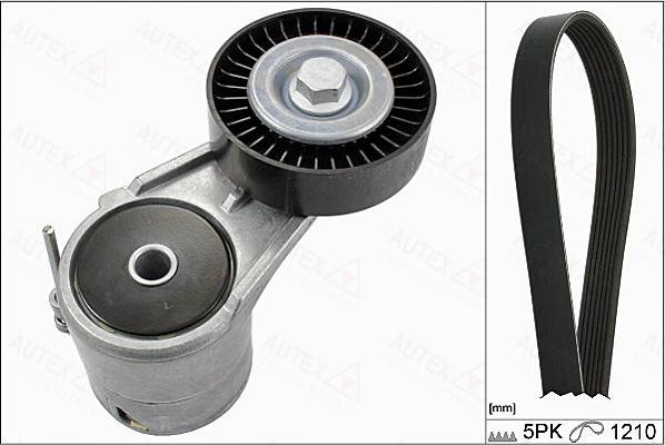 Autex 702810 - Set curea transmisie cu caneluri aaoparts.ro