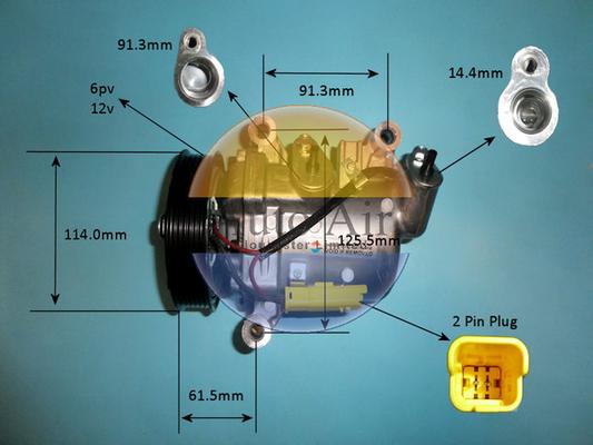 Auto Air Gloucester 14-9675P - Compresor, climatizare aaoparts.ro