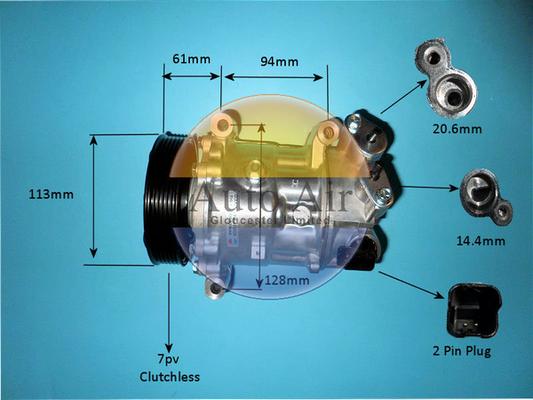 Auto Air Gloucester 14-9784P - Compresor, climatizare aaoparts.ro