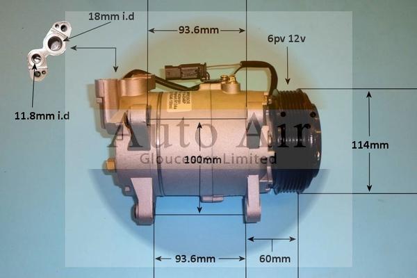 Auto Air Gloucester 140346P - Compresor, climatizare aaoparts.ro