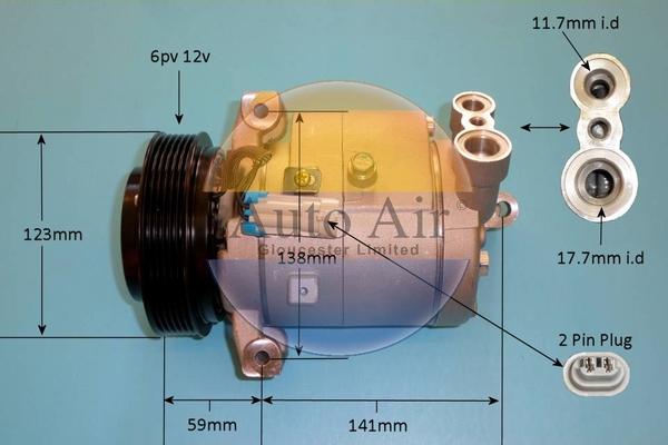 Auto Air Gloucester 14-0271P - Compresor, climatizare aaoparts.ro