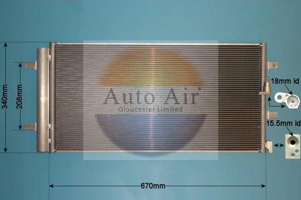 Auto Air Gloucester 16-9821 - Condensator, climatizare aaoparts.ro