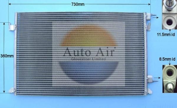 Auto Air Gloucester 16-6515 - Condensator, climatizare aaoparts.ro