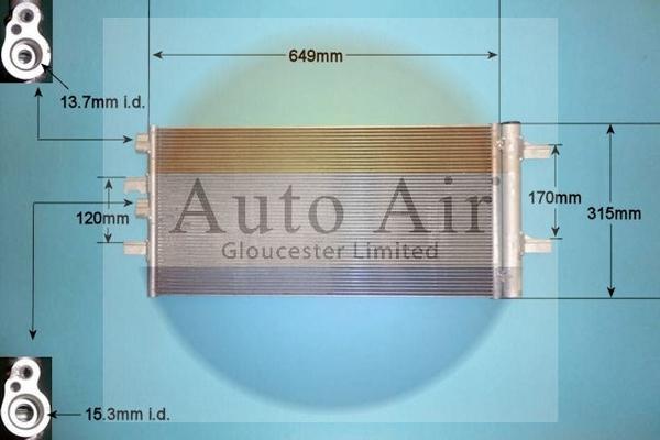 Auto Air Gloucester 16-8925 - Condensator, climatizare aaoparts.ro