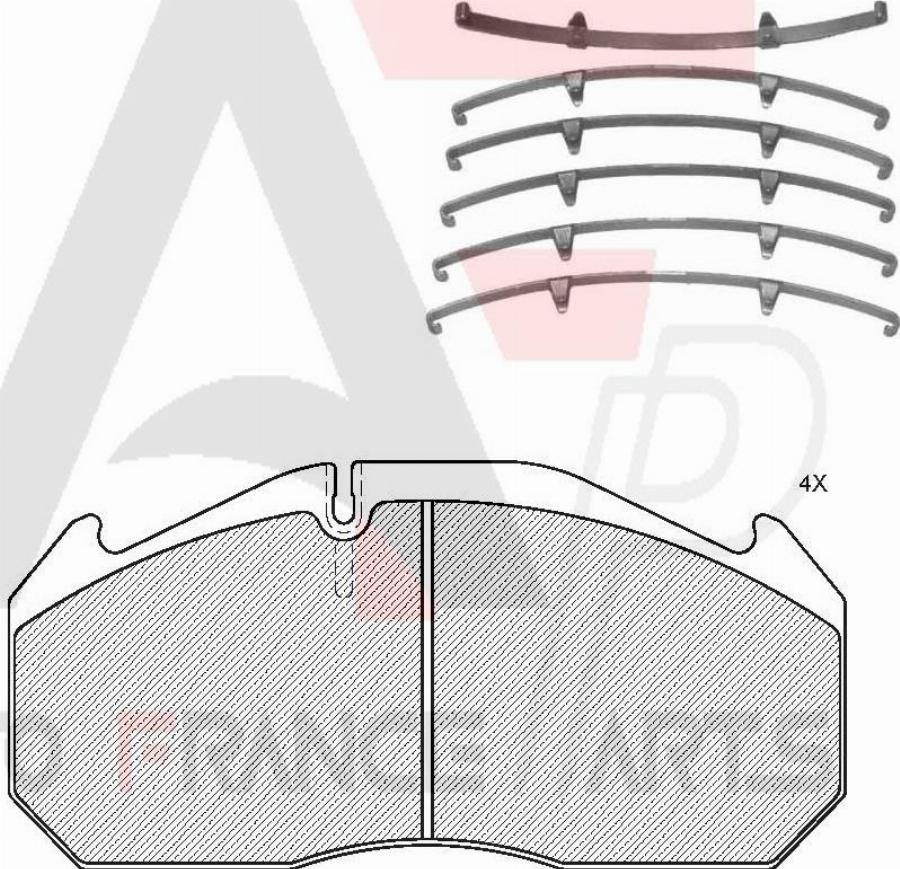 AUTO FRANCE PARTS 21-9001C - Set placute frana,frana disc aaoparts.ro
