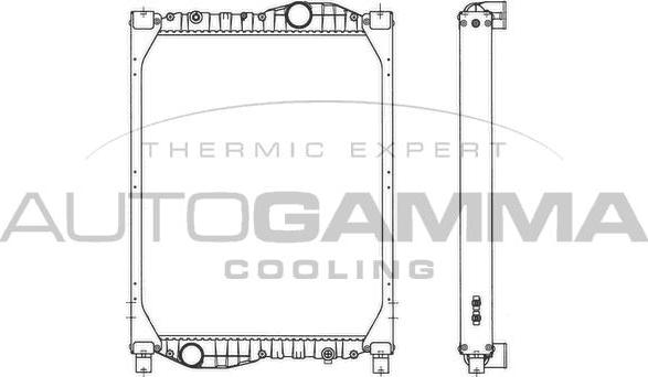 Autogamma 404454 - Radiator, racire motor aaoparts.ro