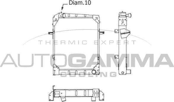 Autogamma 404058 - Radiator, racire motor aaoparts.ro