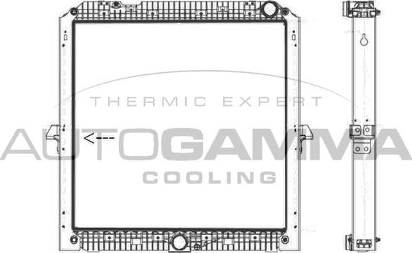 Autogamma 405524 - Radiator, racire motor aaoparts.ro