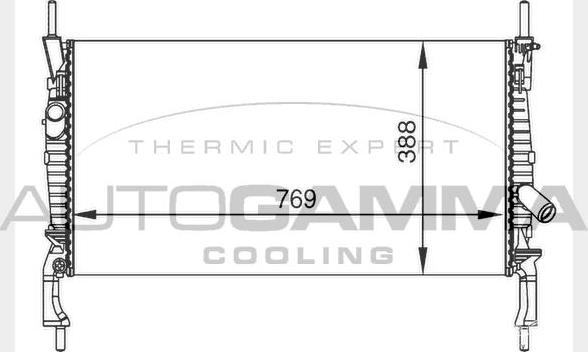 Autogamma 104643 - Radiator, racire motor aaoparts.ro