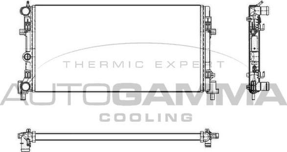 Autogamma 105400 - Radiator, racire motor aaoparts.ro