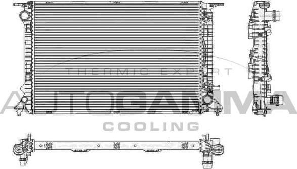 Autogamma 105159 - Radiator, racire motor aaoparts.ro