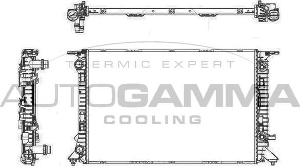 Autogamma 105156 - Radiator, racire motor aaoparts.ro