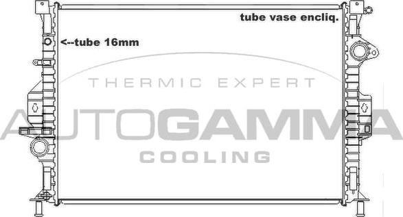 Autogamma 105161 - Radiator, racire motor aaoparts.ro