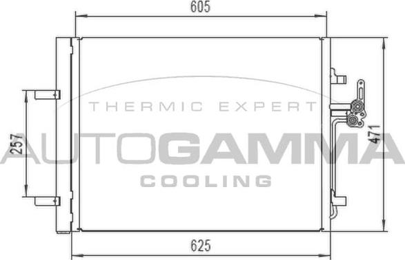 Autogamma 105308 - Condensator, climatizare aaoparts.ro