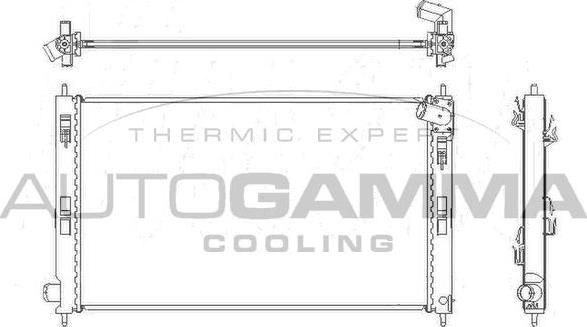 Autogamma 105216 - Radiator, racire motor aaoparts.ro