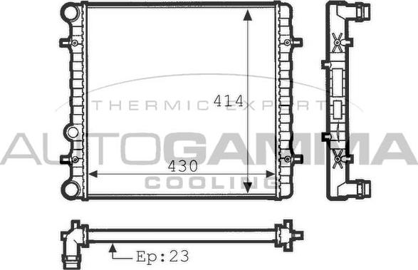 Autogamma 100968 - Radiator, racire motor aaoparts.ro