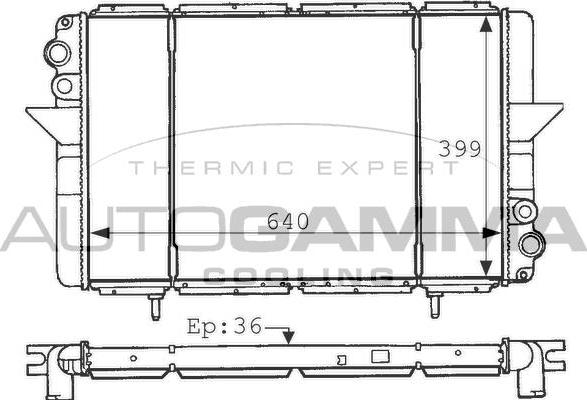 Autogamma 100901 - Radiator, racire motor aaoparts.ro