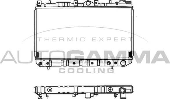 Autogamma 100436 - Radiator, racire motor aaoparts.ro