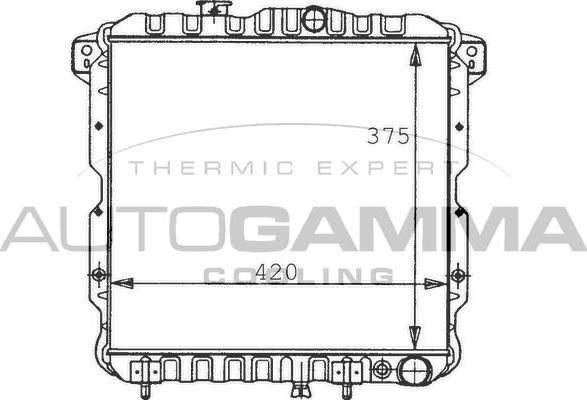 Autogamma 100575 - Radiator, racire motor aaoparts.ro