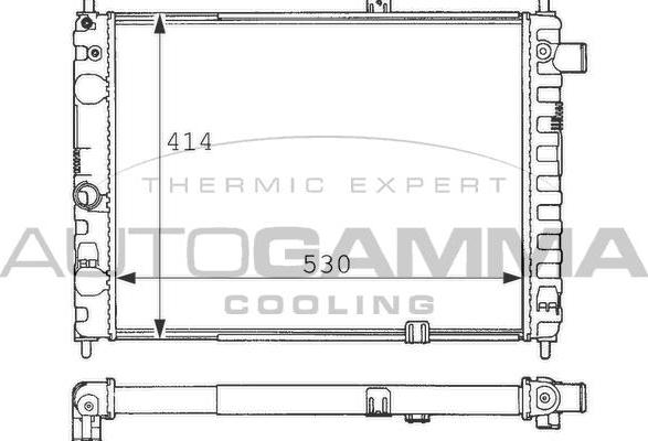 Autogamma 100663 - Radiator, racire motor aaoparts.ro