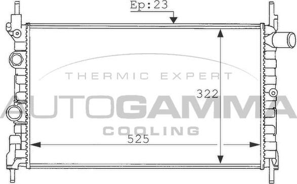 Autogamma 100687 - Radiator, racire motor aaoparts.ro