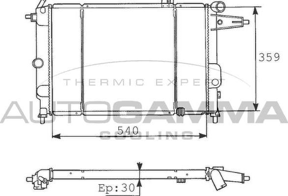 Autogamma 100670 - Radiator, racire motor aaoparts.ro