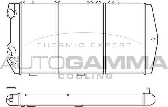 Autogamma 100054 - Radiator, racire motor aaoparts.ro
