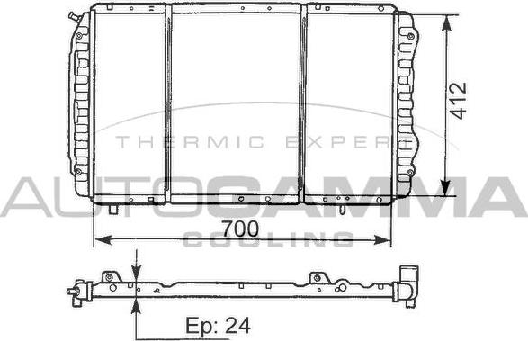 Autogamma 100190 - Radiator, racire motor aaoparts.ro