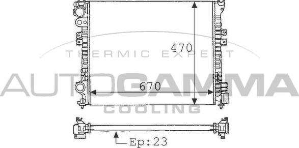 Autogamma 100185 - Radiator, racire motor aaoparts.ro