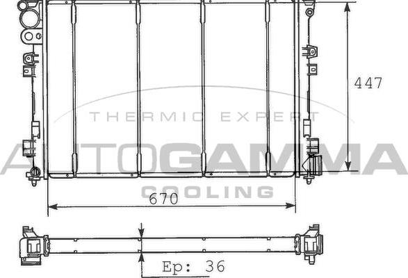 Autogamma 100187 - Radiator, racire motor aaoparts.ro