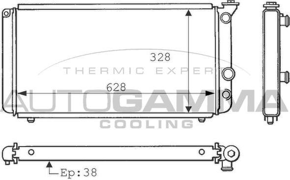 Autogamma 100845 - Radiator, racire motor aaoparts.ro