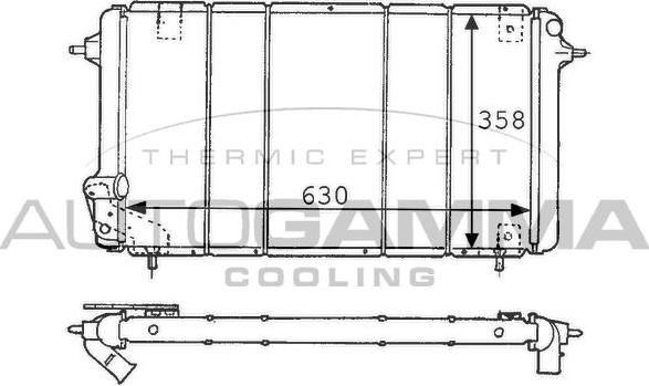 Autogamma 100880 - Radiator, racire motor aaoparts.ro