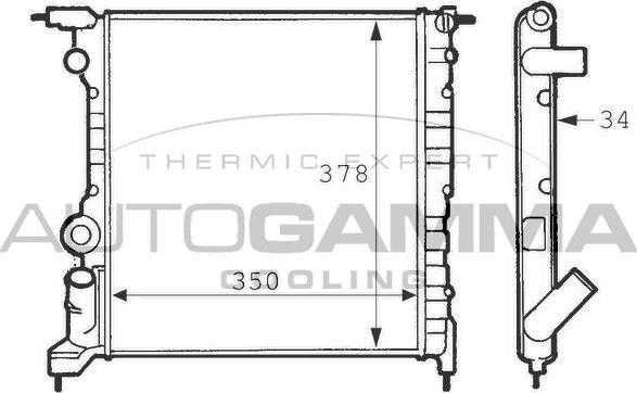 Autogamma 100883 - Radiator, racire motor aaoparts.ro