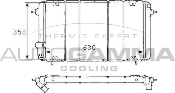 Autogamma 100878 - Radiator, racire motor aaoparts.ro