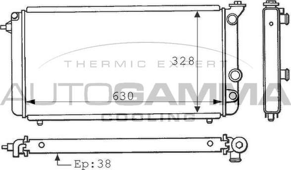 Autogamma 100873 - Radiator, racire motor aaoparts.ro