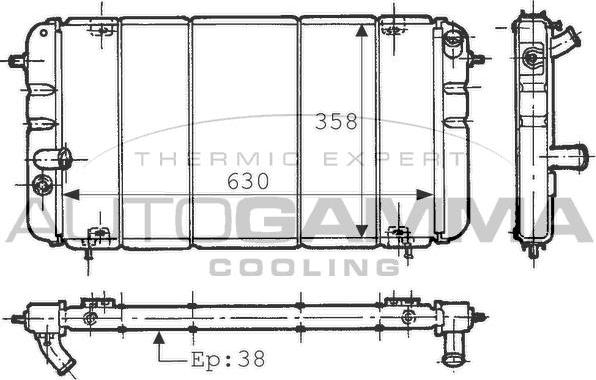 Autogamma 100877 - Radiator, racire motor aaoparts.ro
