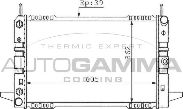 Autogamma 100366 - Radiator, racire motor aaoparts.ro
