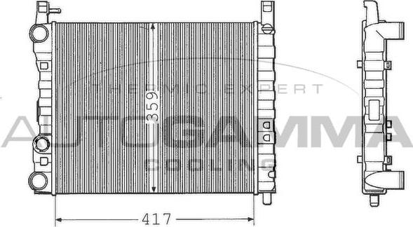 Autogamma 100299 - Radiator, racire motor aaoparts.ro