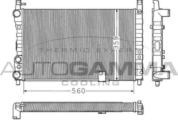 Autogamma 100298 - Radiator, racire motor aaoparts.ro