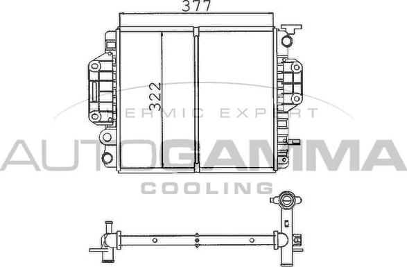 Autogamma 100243 - Radiator, racire motor aaoparts.ro