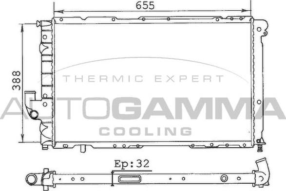 Autogamma 100274 - Radiator, racire motor aaoparts.ro
